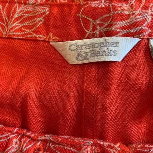 Christopher & Banks Reddish Orange Palazzo Pants - Picture 2 of 5